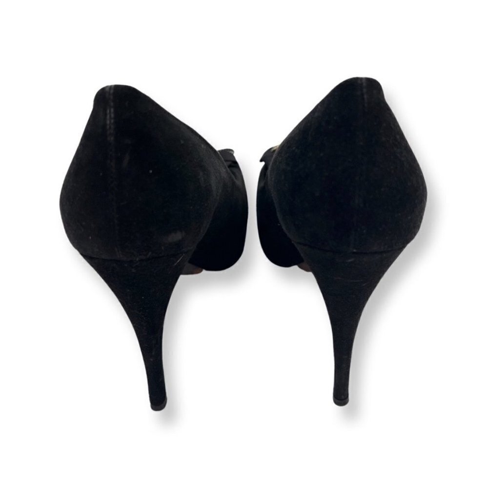 Dolce & Gabbana black suede grape vine crystal detail heels size 37.5 - Picture 4 of 9